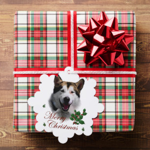 Alaskan Malamute Christmas Ornament Card