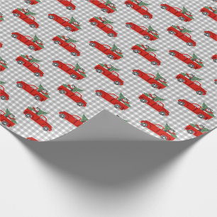 Alaskan Malamute Christmas Red Truck Gift Wrap