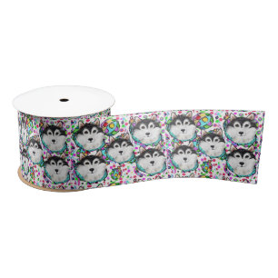 ALASKAN MALAMUTE - CHRISTMAS SATIN RIBBON
