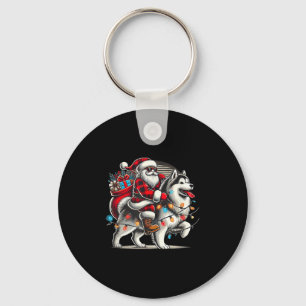 Alaskan Malamute Christmas Xmas Alaskan Malamute L Keychain