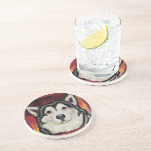 Alaskan Malamute      Coaster (Side)