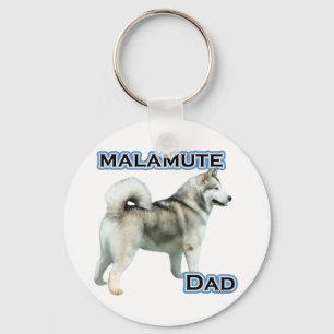 Alaskan Malamute Dad 4 - Keychain