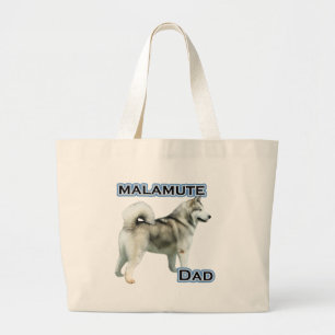 Alaskan Malamute Dad 4 Large Tote Bag