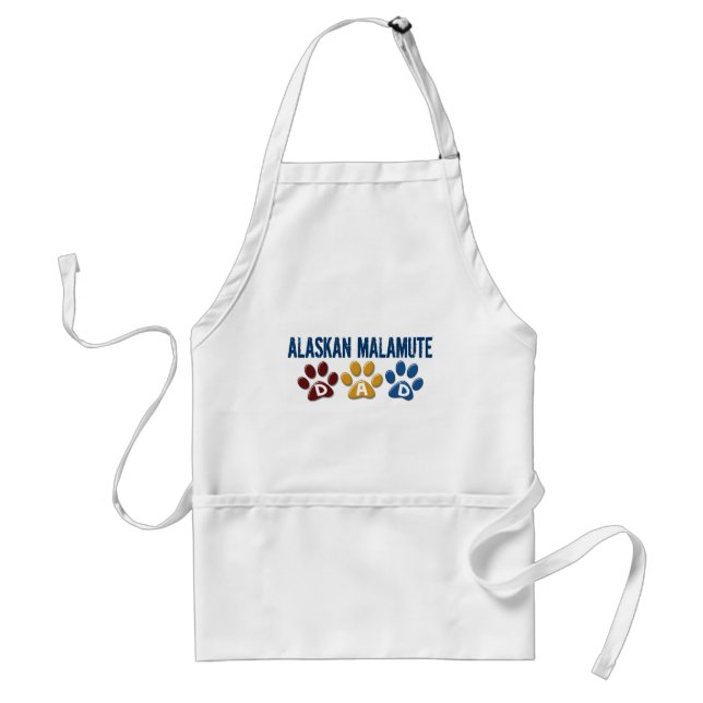 ALASKAN MALAMUTE DAD Paw Print Standard Apron (Front)