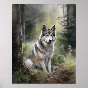 Alaskan Malamute Dog Art Imprimer Poster