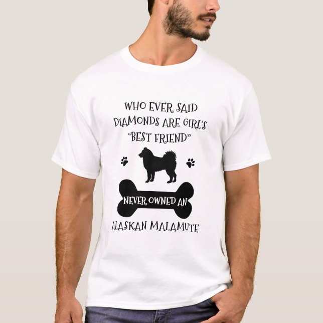 Alaskan Malamute Dog Best Friend T-Shirt (Front)