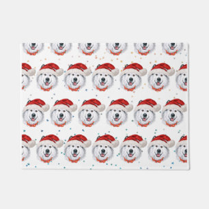 Alaskan Malamute Dog Breed Christmas Stars Doormat