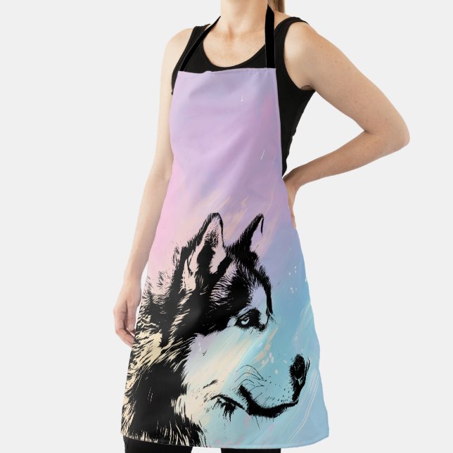Alaskan Malamute Dog Chic Art Design Apron (Insitu)