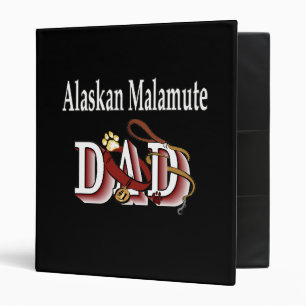 Alaskan Malamute Dog Dad Binder
