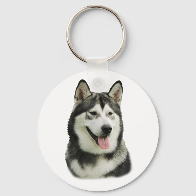 Alaskan Malamute dog Keychain (Front)
