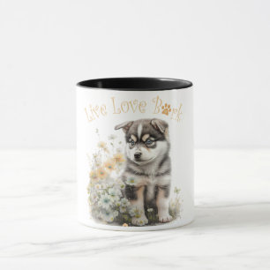 Alaskan Malamute Dog Mom Floral Mug