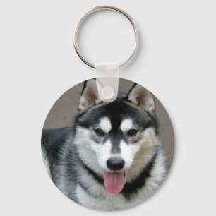 Alaskan Malamute Dog Photograph Keychain