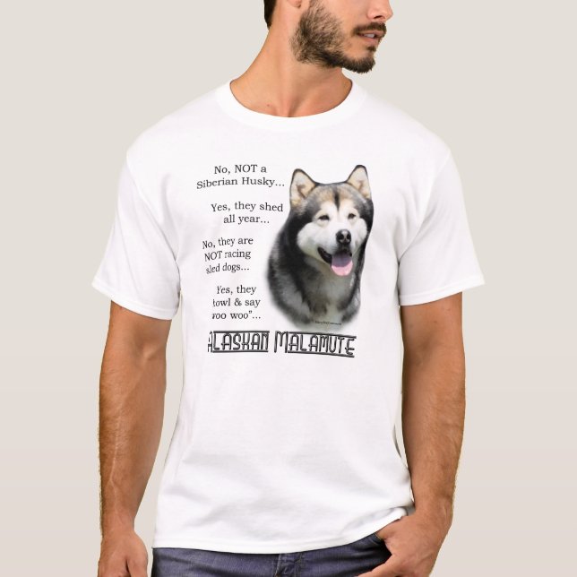 Alaskan Malamute FAQ T-Shirt (Front)