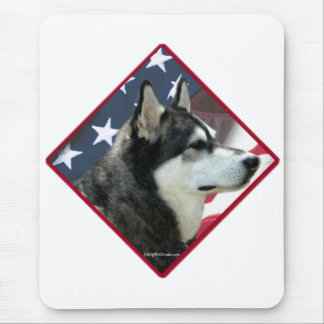 Alaskan Malamute Flag 2 Mouse Pad
