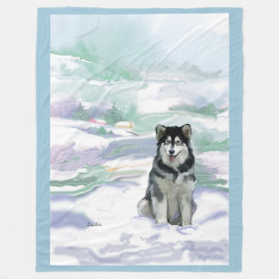 Alaskan Malamute Fleece blanket