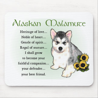 Alaskan Malamute Gifts Mouse Pad