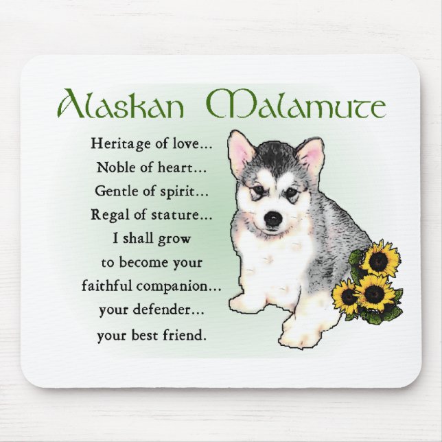 Alaskan Malamute Gifts Mouse Pad (Front)