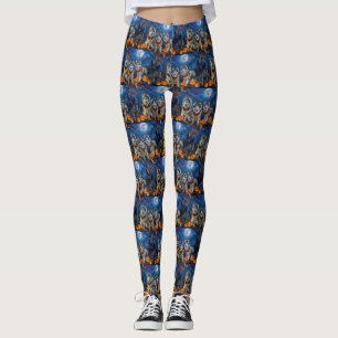 Alaskan Malamute Halloween Spooky  Leggings