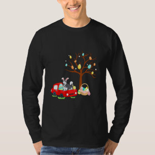 Alaskan Malamute Hunt Eggs Tree Vintage Truck East T-Shirt