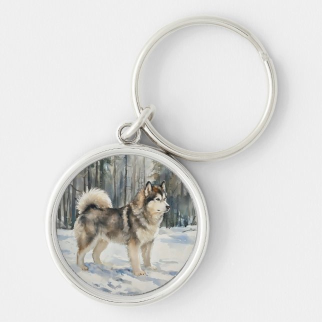 Alaskan Malamute Keychain (Front)