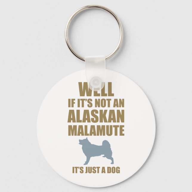 Alaskan Malamute Keychain (Front)