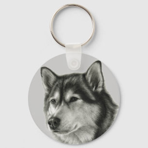 Alaskan Malamute Keychain