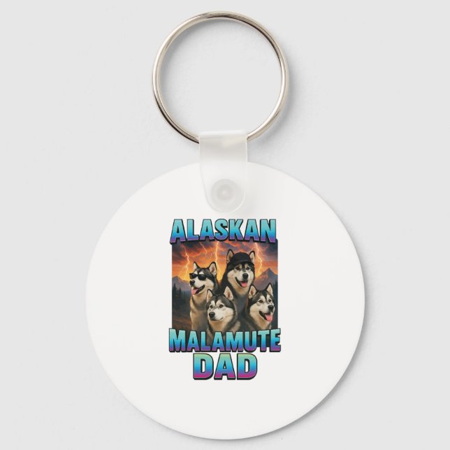 Alaskan Malamute Keychain (Front)