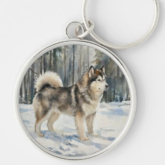 Alaskan Malamute Keychain