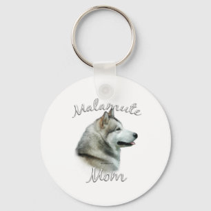 Alaskan Malamute Mom 2 Keychain