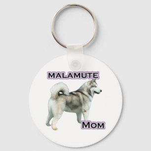 Alaskan Malamute Mom 4 Keychain