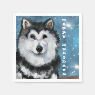 Alaskan Malamute Napkin