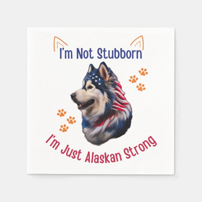 Alaskan Malamute Napkin (Front)