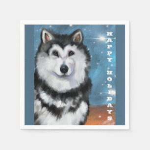 Alaskan Malamute Napkin