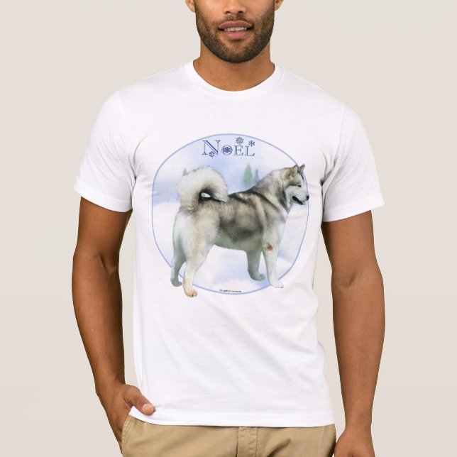 Alaskan Malamute Noel T-Shirt (Front)