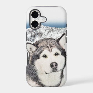 Alaskan Malamute Painting - Cute Original Dog Art