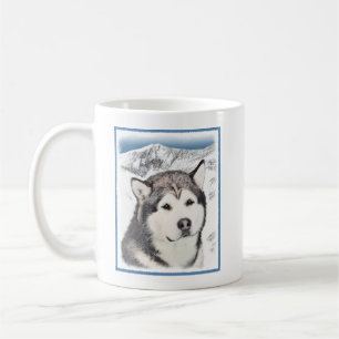 Alaskan Malamute Painting - Cute Original Dog Art Coffee Mug