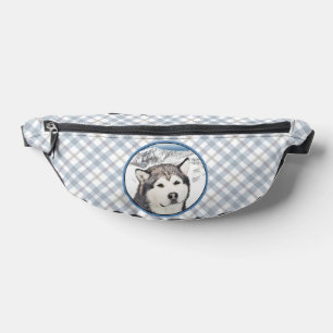 Alaskan Malamute Painting Mal Mally Sled Dog Art Fanny Pack