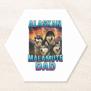 Alaskan Malamute Paper Coaster
