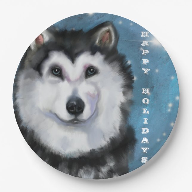 Alaskan Malamute               Paper Plate (Front)