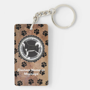 Alaskan Malamute Paws Dog Breed Lover Custom Name Keychain