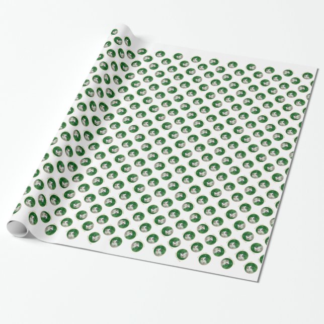 Alaskan Malamute Peace Wrapping Paper (Unrolled)