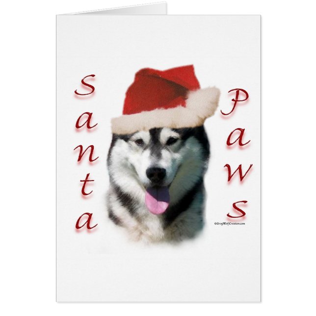 Alaskan Malamute Père Noël Paws (Devant)