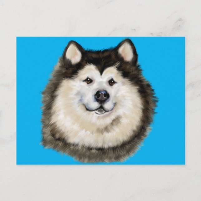 Alaskan Malamute Postcard (Front)