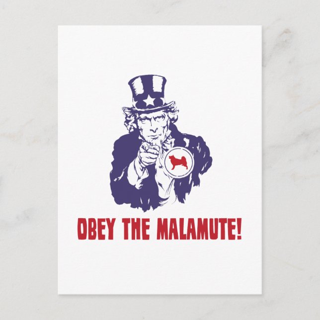 Alaskan Malamute Postcard (Front)