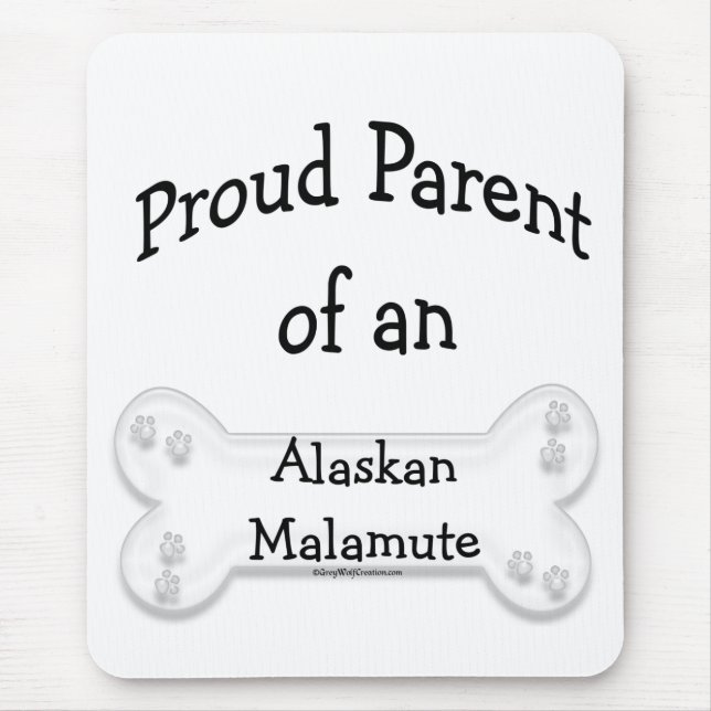 Alaskan Malamute Proud Parent Mouse Pad (Front)