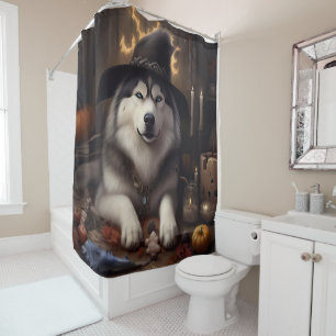 Alaskan Malamute Pumpkins Halloween Scary