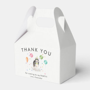 Alaskan Malamute Puppy Dog Birthday Thank You Favor Box