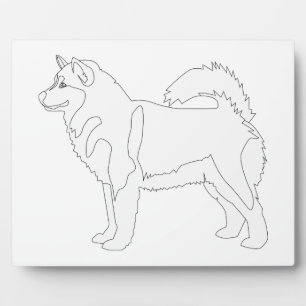 Alaskan Malamute Ready to Colour and Customize Plaque