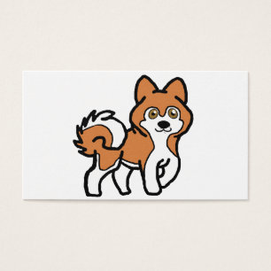 alaskan malamute red and white cartoon 3