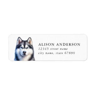 Alaskan Malamute Return Address Labels